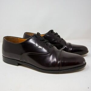 Mezlan Cap Toe Oxfords Dress Shoes Mens 7 Spain Dark Burgundy Leather